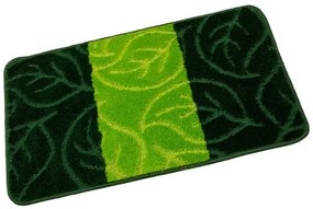 Sada kúpeľňových koberčekov MILANO fľaškovo zelená, lístie