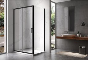 BPS-koupelny Obdĺžnikový sprchovací kút HYD-OK104B 110x90 čierna/transparent + vanička HYD-OSV-ST04B biela