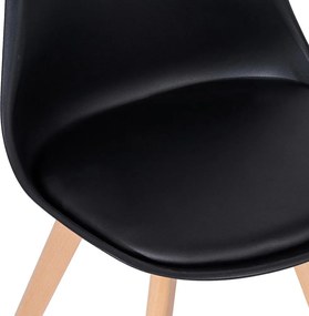 Set - 4 ks Jedálenská stolička AVENBERG SKANDI čierna