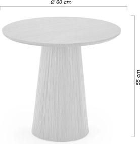 Okrúhly konferenčný stolík Stellis 60 cm - orech