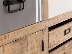 furniture-nabytek.cz - Masívna umývadlová skrinka Pune z mangového dreva, lakovaná, prírodná farba