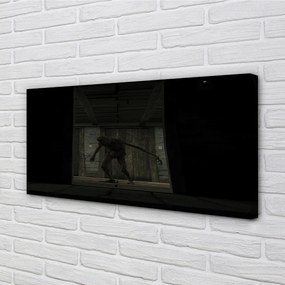 Obraz canvas Zombie tmavá budova 125x50 cm
