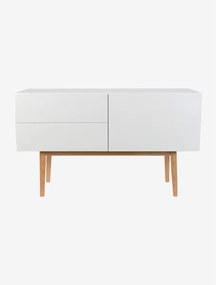 Zuiver High On Wood 2DR 1DO biela lesklá komoda