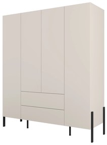 Šatníková skriňa Juka 4D2S (kašmír). Akcia -15%. Vlastná spoľahlivá doprava až k Vám domov. 1125531