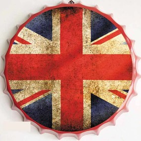 Ceduľa vrchnák UK vlajka