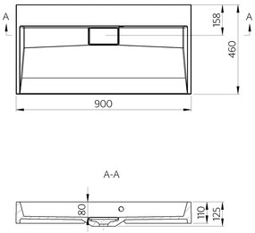 Novaservis Metalia 55 Vaňová paneláková batéria 150 mm, chróm, 55032,0