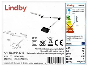 Lindby Lindby - LED Stmievateľná dotyková stolná lampa FELIPE LED/4,5W/230V LW0587