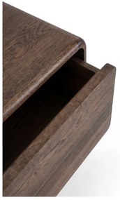 Hnedý TV stolík z dubového dreva 220x45x45 cm Fawn – Gazzda