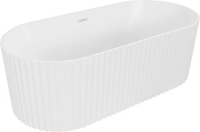 Mexen Paola: Elegantná voľne stojaca oválna vaňa 170x80 cm biela mat