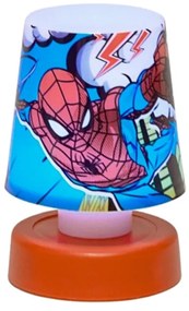 LED detská nočná lampička SPIDERMAN 11 cm červená