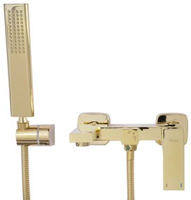 Rea Fenix, vaňová batéria s ručným sprchovým setom, zlatá lesklá, REA-B5666