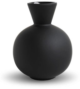 Keramická váza Trumpet, nízka – čierna