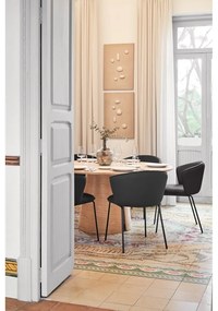 Čierne čalúnené jedálenské kreslá v súprave 2 ks Add – Teulat