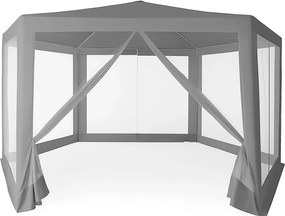 Záhradný altánok s moskytiérou 2 x 2 m sivá