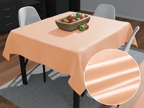 Biante Saténový štvorcový obrus polyesterový Satén LUX-L060 Svetlo broskyňový 130x130 cm