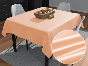 Biante Saténový štvorcový obrus polyesterový Satén LUX-L060 Svetlo broskyňový 80x80 cm