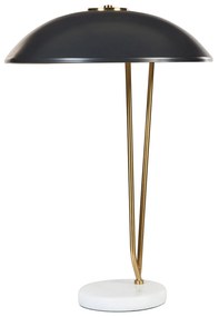 Kovová stolná lampa čierna/zlatá DANTO Beliani
