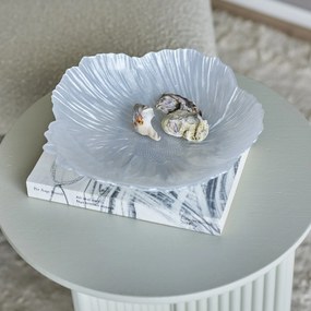 Bloomingville Dekoratívna sklenená misa Iani White Ø 26 cm