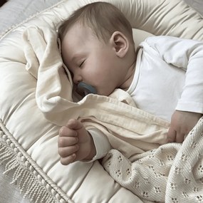 Hniezdo pre bábätko Boho vanilka 83x54cm