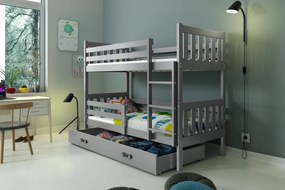 Detská poschodová posteľ so zásuvkou CARINO 2 Farba: Grafit