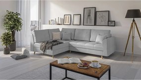 Sivá rohová pohovka (ľavý roh) Ariella - Ropez