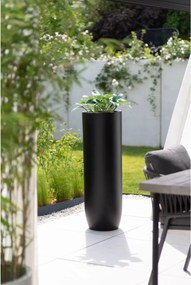 Kvetináč SOLERIO, sklolaminát, výška 100 cm, čierna