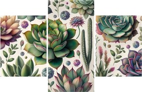 Obraz - Sukulenty (90x60 cm)
