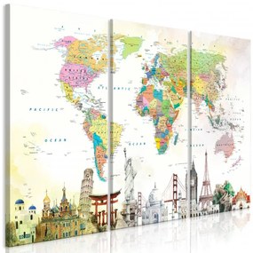 Artgeist Obraz - Wonders of the World (3 Parts) Veľkosť: 60x40, Verzia: Premium Print