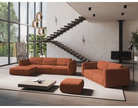 Oranžová rohová pohovka (ľavý roh) Hoku – Makamii