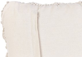 Sada 2 bavlnených makramé vankúšov 45 x 45 cm béžová KIZKALESI Beliani