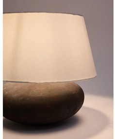Čiernobiela stolová lampa s textilným tienidlom (výška 35 cm) Nessi – Kave Home