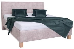 Čalúnená posteľ s matracom a úložným priestorom VIOLET 160x200 cm béžová