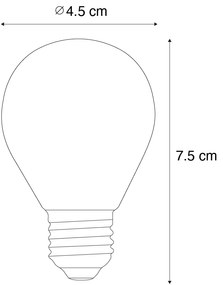 Sada 5 stmievateľných LED žiaroviek E27 Filament G45 číra 4W 470 lm 2700K