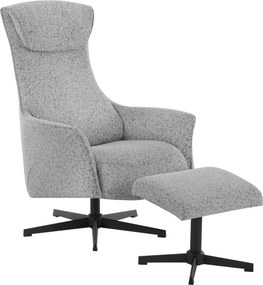 XXXLutz RELAXAČNÉ KRESLO S PODNOŽKOU, textil, sivobéžová Welnova - Kreslá - 002694007102