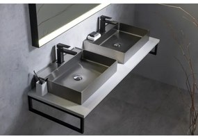 Sapho - Umývadlo na dosku AURUM 55x42 cm, brúsená nerezová oceľ