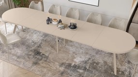 Mazzoni EXPANSO Kašmír / kašmírové nohy - OVÁLNY ROZKLADACÍ STÔL 160-360 cm PRE 16-18 OSÔB
