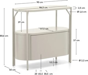 Biela skrinka pod umývadlo 90x81 cm Arely – Kave Home