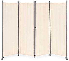 Skladacia záhradná zástena, 4-panelová, 167x216 cm, béžová, MultiGarden