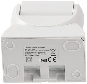 BERGE Pohybové čidlo PIR IP65 230V dosah 12m