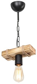 Stropné svietidlo v čierno-prírodnej farbe 10x20 cm – Squid Lighting