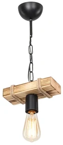 Stropné svietidlo v čierno-prírodnej farbe 10x20 cm – Squid Lighting