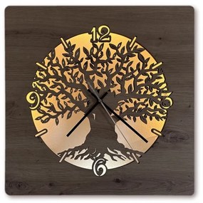 Svietiace hodiny na stenu Strom