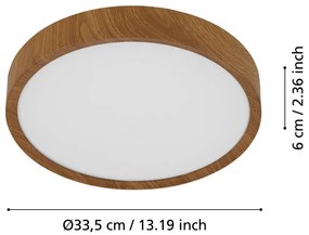 Hnedé LED stropné svietidlo MUSURITA – EGLO