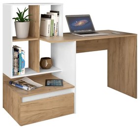 PC stolík Nacio (dub artisan + biela) . Vlastná spoľahlivá doprava až k Vám domov. 1116421