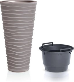 Kvetináč Long Sand s vložením mocca