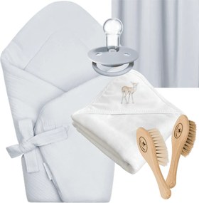 Detský set so zavinovačkou a uterákom modrá