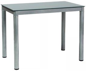 Jídelní stůl Galant 100 cm šedý/stříbrný
