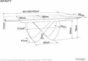 SI Keramický stôl Infinity