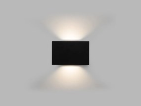 LED2 Vonkajšie nástenné LED osvetlenie BLADE, 2x6W, teplá biela, hranaté, antracitové, IP54