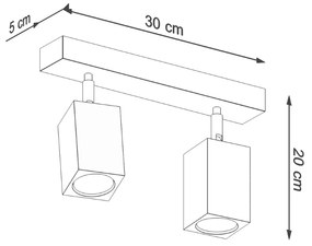 Sollux Stropné svietidlo KEKE 2 oak SL_1036